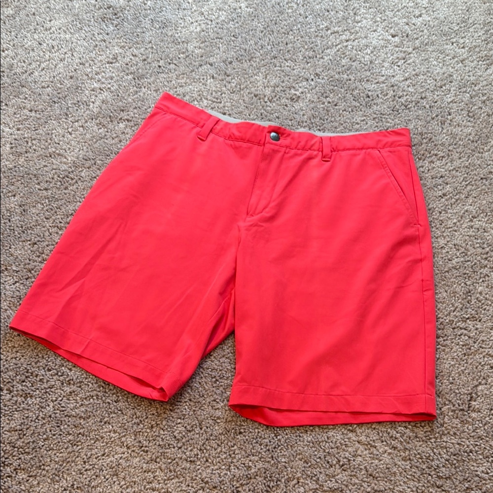 adidas Men's Vibrant Red Flat Front Shorts